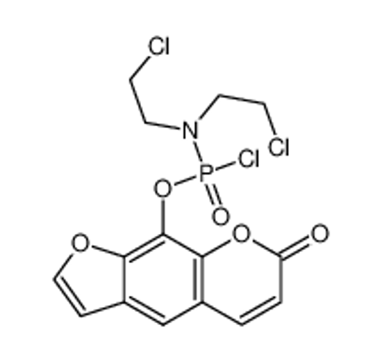 Изображение 9-[bis(2-chloroethyl)amino-chlorophosphoryl]oxyfuro[3,2-g]chromen-7-one