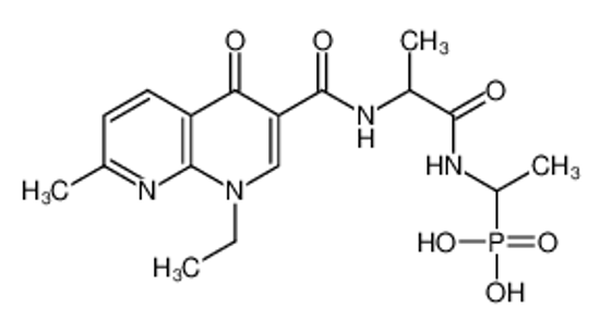 Picture of 1-[2-[(1-ethyl-7-methyl-4-oxo-1,8-naphthyridine-3-carbonyl)amino]propanoylamino]ethylphosphonic acid