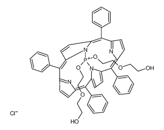 Picture of Phosphorus(1+) bis[[2,2'-oxybis(ethanolato)](1-)-O'] [5,10,15,20-tetraphenyl-21H,23H-porphinato(2-)- N(21),N(22),N(23),N(24)]-, chloride