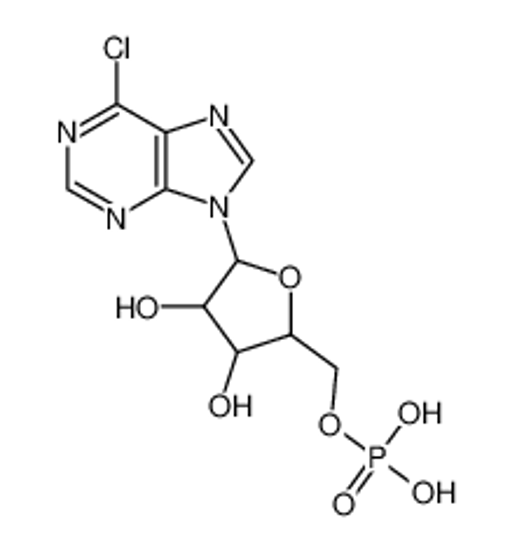 Picture of [5-(6-chloropurin-9-yl)-3,4-dihydroxyoxolan-2-yl]methyl dihydrogen phosphate