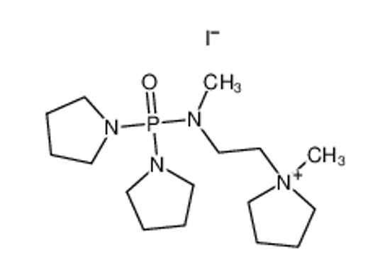 Picture of N-dipyrrolidin-1-ylphosphoryl-N-methyl-2-(1-methylpyrrolidin-1-ium-1-yl)ethanamine,iodide