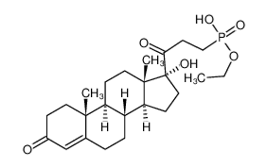 Imagem de ethyl hydrogen (3-((8R,9S,10R,13S,14S,17R)-17-hydroxy-10,13-dimethyl-3-oxo-2,3,6,7,8,9,10,11,12,13,14,15,16,17-tetradecahydro-1H-cyclopenta[a]phenanthren-17-yl)-3-oxopropyl)phosphonate