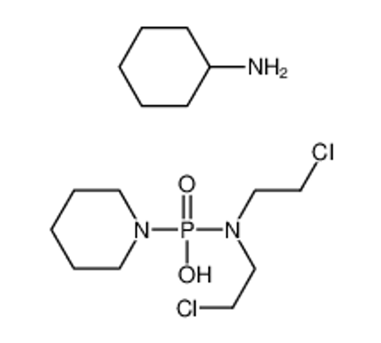 Picture of Phosphonamidic acid, N,N-bis(2-chloroethyl)-P-piperidino-, compd. with cyclohexylamine