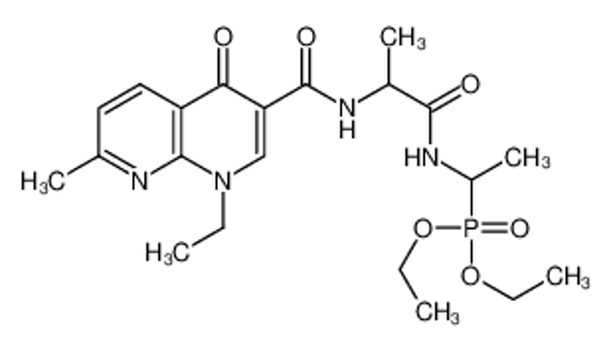 Picture of N-[1-(1-diethoxyphosphorylethylamino)-1-oxopropan-2-yl]-1-ethyl-7-methyl-4-oxo-1,8-naphthyridine-3-carboxamide