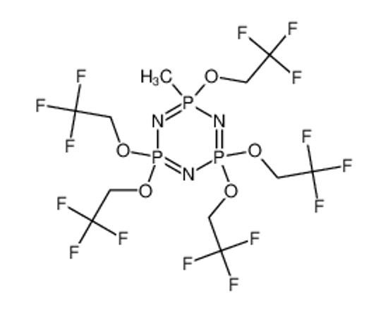 Picture of 2-methyl-2,4,4,6,6-pentakis(2,2,2-trifluoroethoxy)-1,3,5-triaza-2λ<sup>5</sup>,4λ<sup>5</sup>,6λ<sup>5</sup>-triphosphacyclohexa-1,3,5-triene