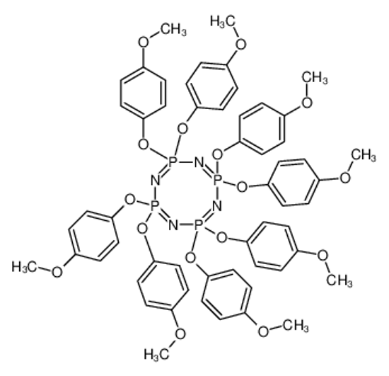 Picture of 2,2,4,4,6,6,8,8-octakis(4-methoxyphenoxy)-1,3,5,7-tetraza-2λ<sup>5</sup>,4λ<sup>5</sup>,6λ<sup>5</sup>,8λ<sup>5</sup>-tetraphosphacycloocta-1,3,5,7-tetraene