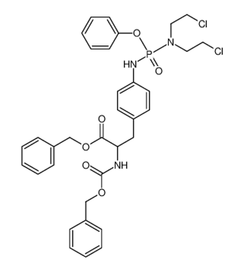 Picture of benzyl 3-[4-[[bis(2-chloroethyl)amino-phenoxyphosphoryl]amino]phenyl]-2-(phenylmethoxycarbonylamino)propanoate