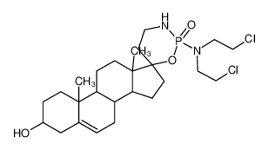 Imagem de 2'-[bis(2-chloroethyl)amino]-10,13-dimethyl-2'-oxospiro[1,2,3,4,7,8,9,11,12,14,15,16-dodecahydrocyclopenta[a]phenanthrene-17,6'-1,3,2λ<sup>5</sup>-oxazaphosphinane]-3-ol