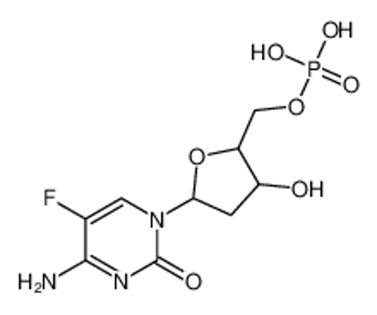 Picture of [5-(4-amino-5-fluoro-2-oxopyrimidin-1-yl)-3-hydroxyoxolan-2-yl]methyl dihydrogen phosphate