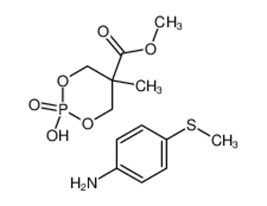Picture of methyl 2-hydroxy-5-methyl-2-oxo-1,3,2λ<sup>5</sup>-dioxaphosphinane-5-carboxylate,4-methylsulfanylaniline