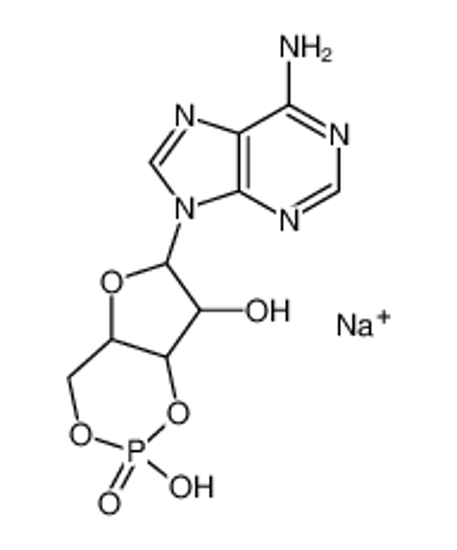 Picture of sodium,6-(6-aminopurin-9-yl)-2-hydroxy-2-oxo-4a,6,7,7a-tetrahydro-4H-furo[3,2-d][1,3,2]dioxaphosphinin-7-ol