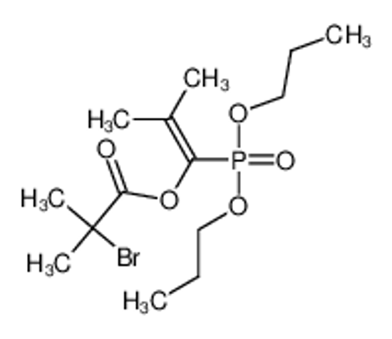 Picture of (1-dipropoxyphosphoryl-2-methylprop-1-enyl) 2-bromo-2-methylpropanoate
