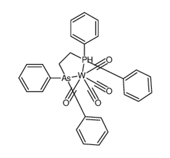 Picture of carbon monoxide,2-diphenylphosphaniumylethyl(diphenyl)-λ<sup>4</sup>-arsane,tungsten