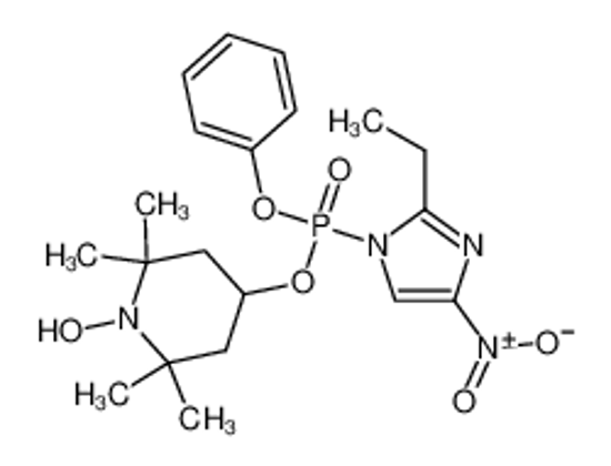 Picture of 4-[(2-ethyl-4-nitroimidazol-1-yl)-phenoxyphosphoryl]oxy-1-hydroxy-2,2,6,6-tetramethylpiperidine