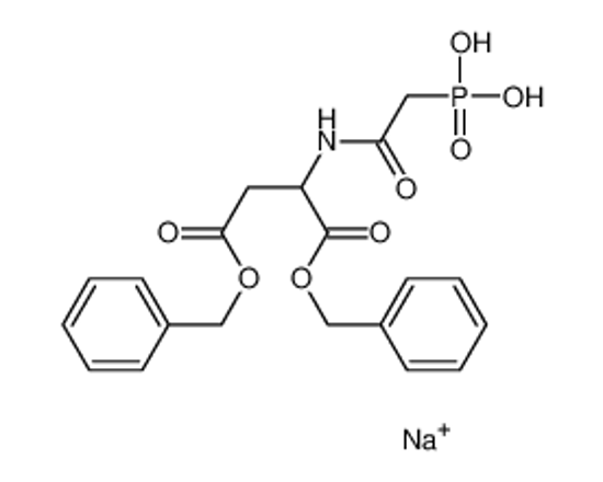 Picture of sodium,[2-[[1,4-dioxo-1,4-bis(phenylmethoxy)butan-2-yl]amino]-2-oxoethyl]phosphonic acid