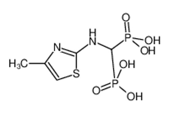 Picture of [[(4-methyl-1,3-thiazol-2-yl)amino]-phosphonomethyl]phosphonic acid