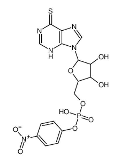 Изображение [3,4-dihydroxy-5-(6-sulfanylidene-3H-purin-9-yl)oxolan-2-yl]methyl (4-nitrophenyl) hydrogen phosphate
