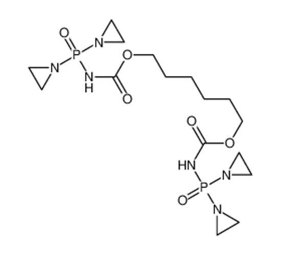 Picture of 6-[bis(aziridin-1-yl)phosphorylcarbamoyloxy]hexyl N-[bis(aziridin-1-yl)phosphoryl]carbamate