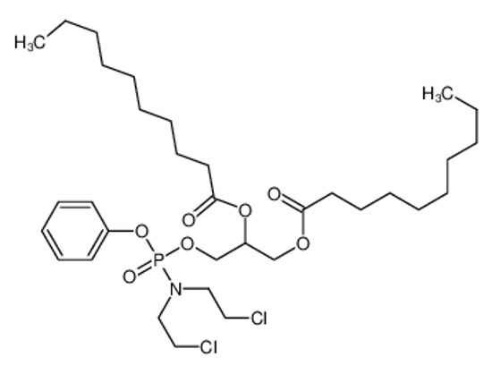 Imagem de [3-[bis(2-chloroethyl)amino-phenoxyphosphoryl]oxy-2-decanoyloxypropyl] decanoate