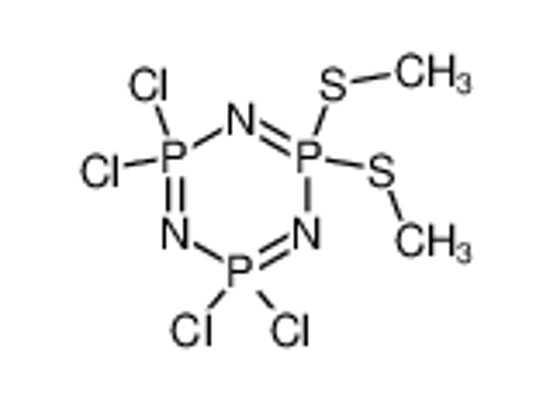Picture of 2,2,4,4-tetrachloro-6,6-bis(methylsulfanyl)-1,3,5-triaza-2λ<sup>5</sup>,4λ<sup>5</sup>,6λ<sup>5</sup>-triphosphacyclohexa-1,3,5-triene
