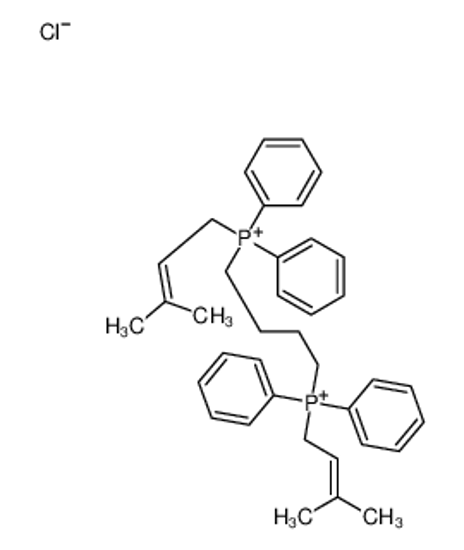 Picture of 3-methylbut-2-enyl-[4-[3-methylbut-2-enyl(diphenyl)phosphaniumyl]butyl]-diphenylphosphanium,chloride