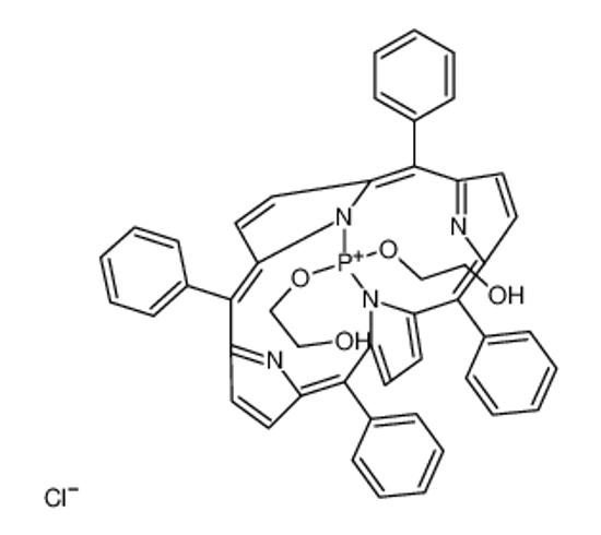 Picture of Phosphorus(1+), bis(1,2-ethanediolato-O[5,10,15,20- tetraphenyl-21H,23H-porphinato(2-)-N(21),N(22),N(23), N(24)]-, (OC-6-12) chloride