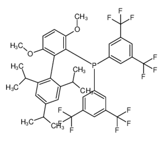 Picture of bis[3,5-bis(trifluoromethyl)phenyl]-[3,6-dimethoxy-2-[2,4,6-tri(propan-2-yl)phenyl]phenyl]phosphane