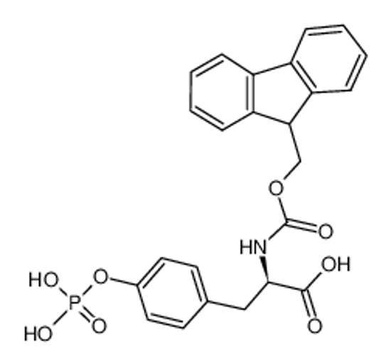 Picture of (2R)-2-(9H-fluoren-9-ylmethoxycarbonylamino)-3-(4-phosphonooxyphenyl)propanoic acid