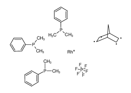 Picture of bicyclo[2.2.1]hepta-2,5-diene,dimethyl(phenyl)phosphane,rhodium,hexafluorophosphate