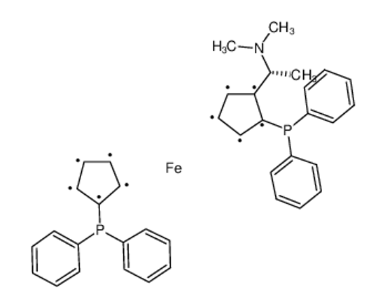 Picture of (R)-N,N-Dimethyl-1-[(S)-1',2-bis(diphenylphosphino)ferrocenyl]ethylamine