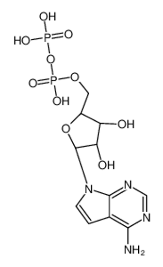 Picture of [(2R,3S,4R,5R)-5-(4-aminopyrrolo[2,3-d]pyrimidin-7-yl)-3,4-dihydroxyoxolan-2-yl]methyl phosphono hydrogen phosphate