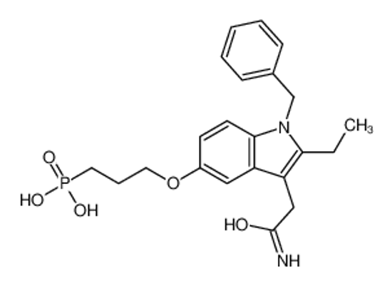 Imagem de 3-[3-(2-amino-2-oxoethyl)-1-benzyl-2-ethylindol-5-yl]oxypropylphosphonic acid