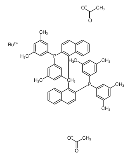 Picture of [1-[2-bis(3,5-dimethylphenyl)phosphanyl-1-naphthyl]-2-naphthyl]-b is(3,5-dimethylphenyl)phosphane, diacetoxyruthenium