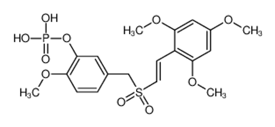 Imagem de 2-Methoxy-5-({[(E)-2-(2,4,6-trimethoxyphenyl)vinyl]sulfonyl}methy l)phenyl dihydrogen phosphate
