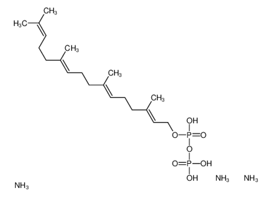 Picture of Diphosphoric acid, (2E,6E,10E)-3,7,11,15-tetramethyl-2,6,10,14-he xadecatetraen-1-yl ester, triammonium salt