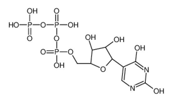 Picture of (1S)-1,4-Anhydro-1-(2,4-dioxo-1,2,3,4-tetrahydro-5-pyrimidinyl)-5 -O-(hydroxy{[hydroxy(phosphonooxy)phosphoryl]oxy}phosphoryl)-D-ri bitol