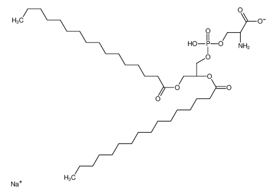 Picture of sodium,(2S)-2-azaniumyl-3-[[(2R)-2,3-di(hexadecanoyloxy)propoxy]-oxidophosphoryl]oxypropanoate
