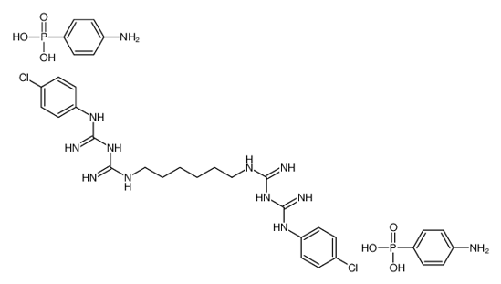 Picture of (4-Aminophenyl)phosphonic acid - N,N''''-1,6-hexanediylbis[N'-(4- chlorophenyl)(imidodicarbonimidic diamide)] (2:1)