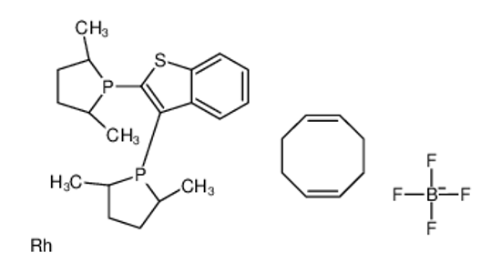 Picture of 2,3-bis[(2S,5S)-2,5-dimethylphospholan-1-yl]-1-benzothiophene,(1Z,5Z)-cycloocta-1,5-diene,rhodium,tetrafluoroborate