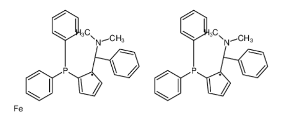 Picture of (1R)-1-(2-diphenylphosphanylcyclopenta-2,4-dien-1-yl)-N,N-dimethyl-1-phenylmethanamine,iron(2+)