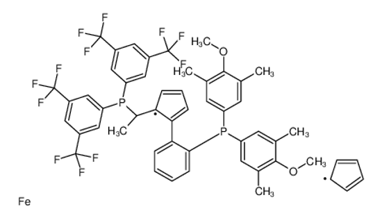 Picture of [2-[5-[(1S)-1-bis[3,5-bis(trifluoromethyl)phenyl]phosphanylethyl]cyclopenta-1,3-dien-1-yl]phenyl]-bis(4-methoxy-3,5-dimethylphenyl)phosphane,cyclopenta-1,3-diene,iron(2+)