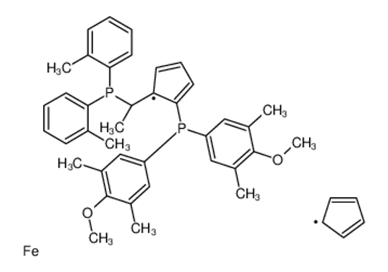 Picture of [(1R)-1-[2-bis(4-methoxy-3,5-dimethylphenyl)phosphanylcyclopenta-2,4-dien-1-yl]ethyl]-bis(2-methylphenyl)phosphane,cyclopenta-1,3-diene,iron(2+)