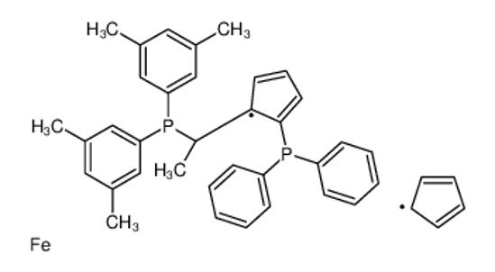 Picture of bis(3,5-dimethylphenyl)-[(1S)-1-(2-diphenylphosphanylcyclopenta-2,4-dien-1-yl)ethyl]phosphane,cyclopenta-1,3-diene,iron(2+)