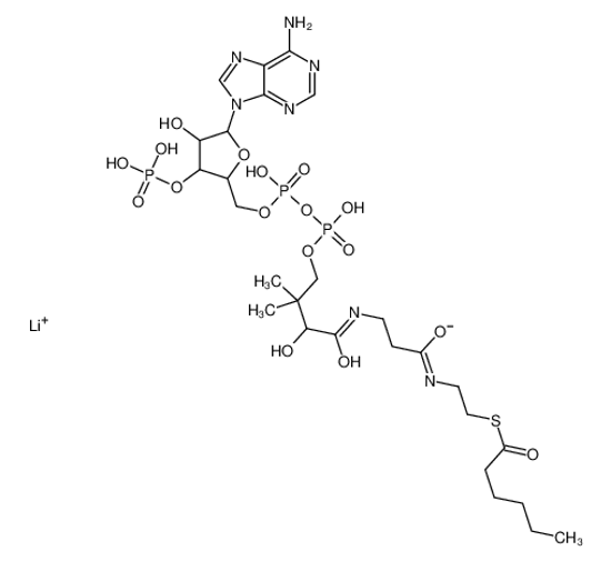 Изображение Hexanoyl coenzyme A trilithium salt hydrate