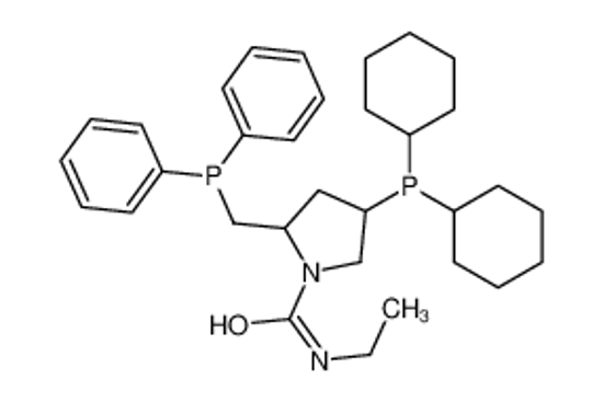 Изображение (2R,4R)-4-dicyclohexylphosphanyl-2-(diphenylphosphanylmethyl)-N-ethylpyrrolidine-1-carboxamide