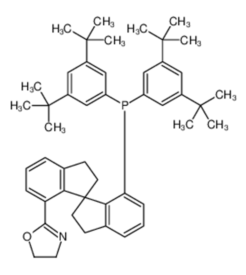 Picture of bis(3,5-ditert-butylphenyl)-[(3S)-4-(4,5-dihydro-1,3-oxazol-2-yl)-3,3'-spirobi[1,2-dihydroindene]-4'-yl]phosphane