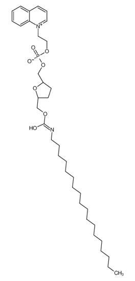 Imagem de [(2R,5S)-5-(octadecylcarbamoyloxymethyl)oxolan-2-yl]methyl 2-quinolin-1-ium-1-ylethyl phosphate