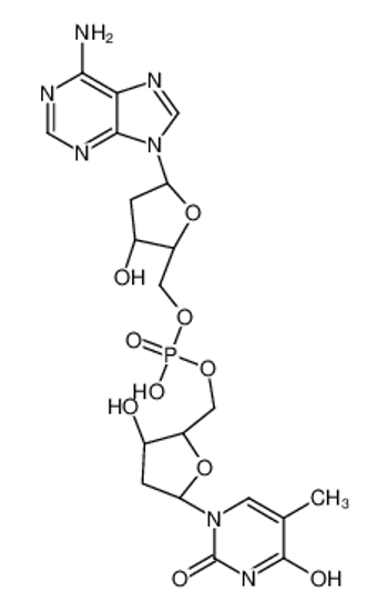 Picture of (5-(6-amino-9H-purin-9-yl)-3-hydroxytetrahydrofuran-2-yl)methyl ((3-hydroxy-5-(4-hydroxy-5-methyl-2-oxopyrimidin-1(2H)-yl)tetrahydrofuran-2-yl)methyl) hydrogen phosphate