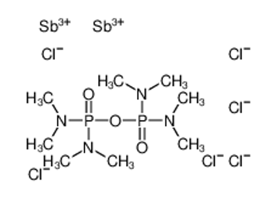 Picture of N-[bis(dimethylamino)phosphoryloxy-(dimethylamino)phosphoryl]-N-methylmethanamine,trichlorostibane