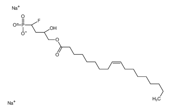 Picture of Disodium {(3S)-1-fluoro-3-hydroxy-4-[(9Z)-9-octadecenoyloxy]butyl }phosphonate
